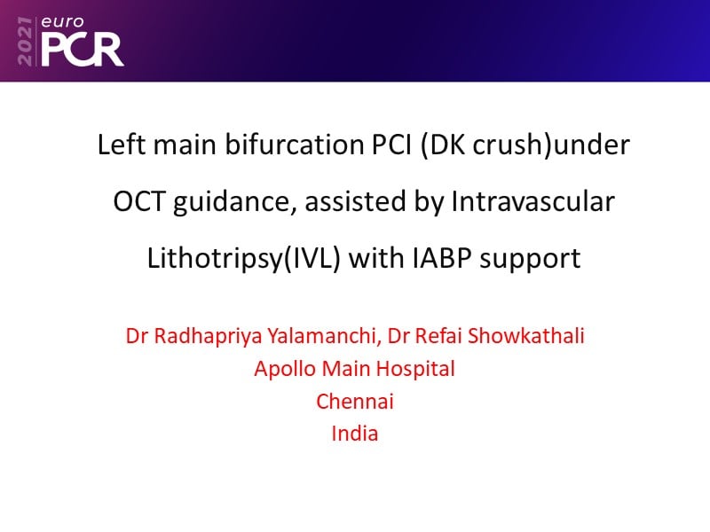 IVUS guided primary PCI to left main coronary artery