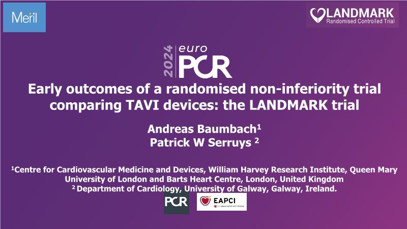 LANDMARK RCT - Early outcomes of a randomised non-inferiority trial ...