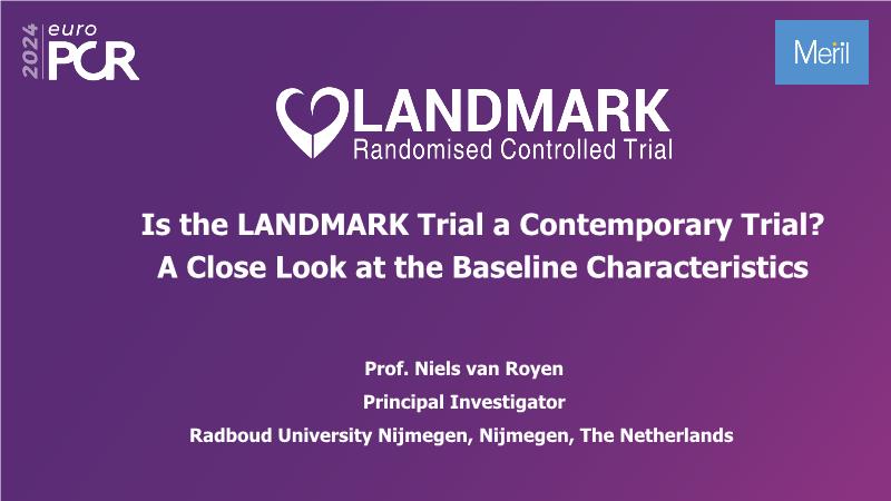 LANDMARK RCT - Early outcomes of a randomised non-inferiority trial ...